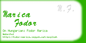 marica fodor business card